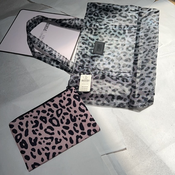 Victoria’s Secret 2pcs Beach Clear Mash Bag Set - Picture 3 of 12